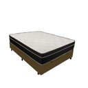 Ver imagem 2 de Cama Box Baú Viúva 128 Marrom Colchão Paris de Molas Preto 26x128x188