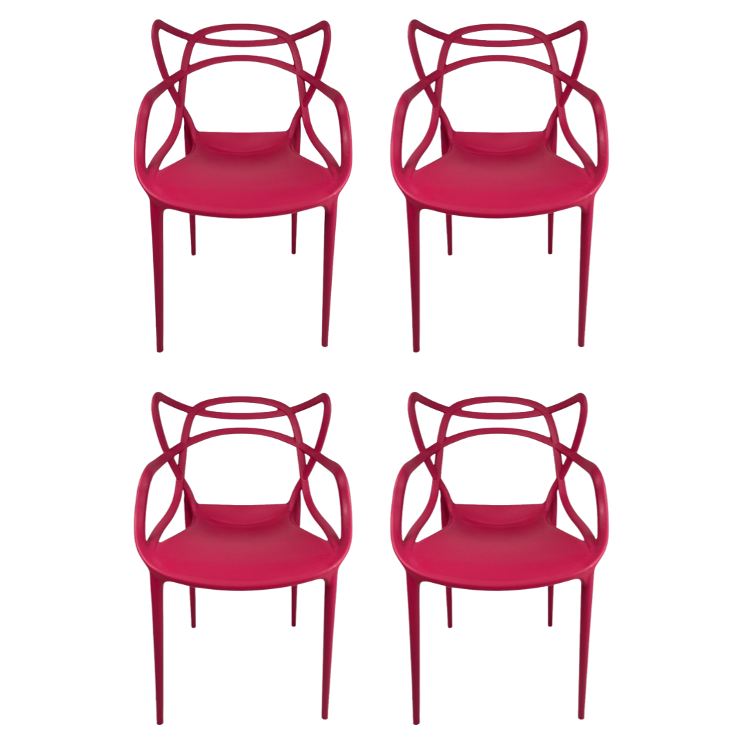 Cadeira Allegra Top Chairs Magenta - kit com 4 - 1