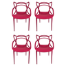 Cadeira Allegra Top Chairs Magenta - kit com 4 - 1