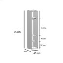 Ver imagem 3 de Guarda-roupa Modulado 1 Porta com Prateleiras sem Gavetas com Cabideiro 45cm 100% MDF Clean Altezza