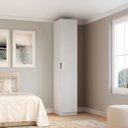 Ver imagem 1 de Guarda-roupa Modulado 1 Porta com Prateleiras sem Gavetas com Cabideiro 45cm 100% MDF Clean Altezza