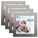 Ver imagem 1 de Kit 4 Porta Retrado Molduras 15x15 Prateado