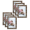Ver imagem 1 de Kit 6 Molduras Porta Retrato 15X21 Marrom