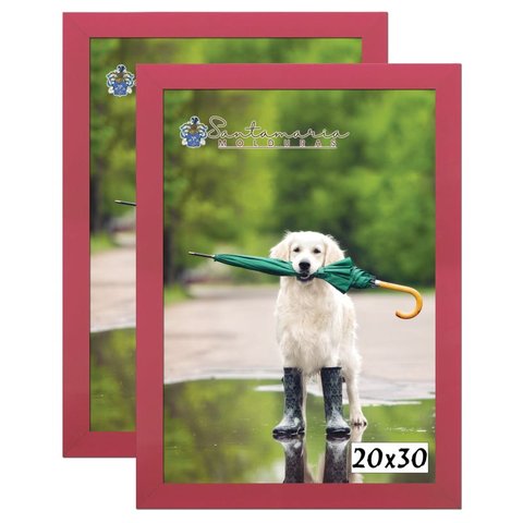 Kit 2 Molduras Porta Retrato 20X30 Rosa