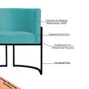 Ver imagem 5 de Kit 2 Poltronas Decorativa Sala de Estar Luana Base Preta Veludo Azul Turquesa - Montanaris Decor Md