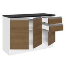 Ver imagem 6 de Balcão de Pia Cozinha 100% Mdf 120 Cm 3 Portas e 2 Gavetas Branco/rustic Acordes Madesa