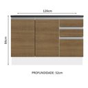 Ver imagem 4 de Balcão de Pia Cozinha 100% Mdf 120 Cm 3 Portas e 2 Gavetas Branco/rustic Acordes Madesa