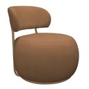 Ver imagem 1 de Poltrona Decorativa Greta Base Giratória Ouro Fosco Bouclé Terracota - Nexta Casa