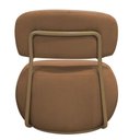 Ver imagem 4 de Poltrona Decorativa Greta Base Giratória Ouro Fosco Bouclé Terracota - Nexta Casa