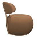 Ver imagem 2 de Poltrona Decorativa Greta Base Giratória Ouro Fosco Bouclé Terracota - Nexta Casa