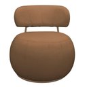Ver imagem 3 de Poltrona Decorativa Greta Base Giratória Ouro Fosco Bouclé Terracota - Nexta Casa