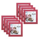 Ver imagem 1 de Kit 8 Porta Retrado Molduras 15x15 Rosa