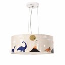Ver imagem 3 de Luminária de Teto Pendente Dinossauros Infantil 40x15cm 2 em 1 Tom Luz