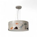 Ver imagem 4 de Luminária de Teto Pendente Dinossauros Infantil 40x15cm 2 em 1 Tom Luz