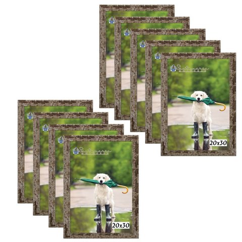 Kit 9 Molduras Porta Retrato 20X30 Marrom