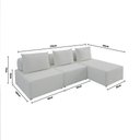 Ver imagem 3 de Sofá Ilha na Caixa em Módulos Mobili Chaise + 2 Assentos Boucle Branco Estofama