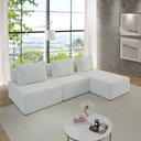 Ver imagem 2 de Sofá Ilha na Caixa em Módulos Mobili Chaise + 2 Assentos Boucle Branco Estofama