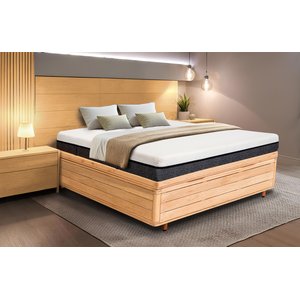 Cama Box Baú Rústica Casal Serenelife - Natural