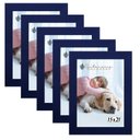 Ver imagem 1 de Kit 5 Molduras Porta Retrato 15X21 Azul