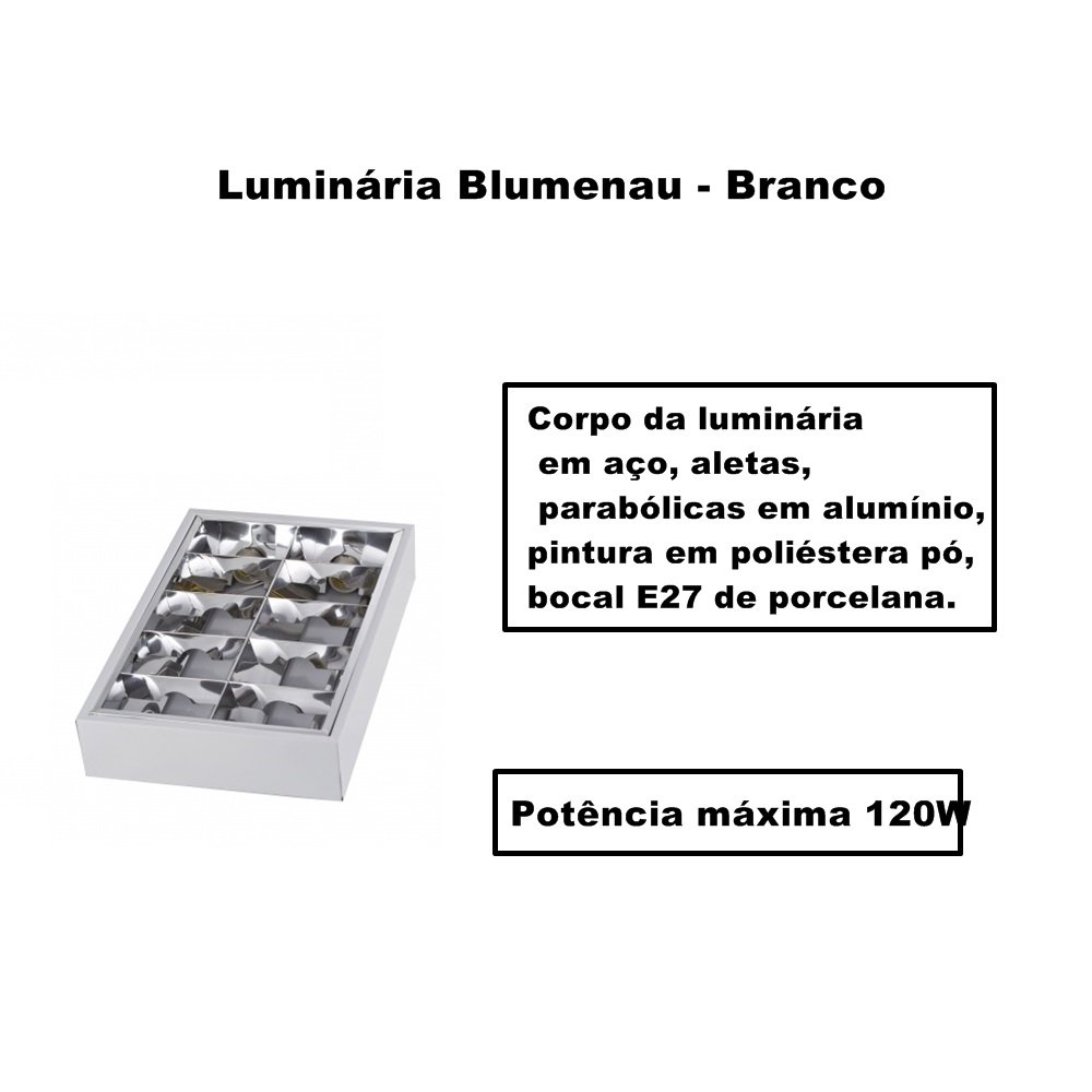 Luminária Blumenau Branco MadeiraMadeira