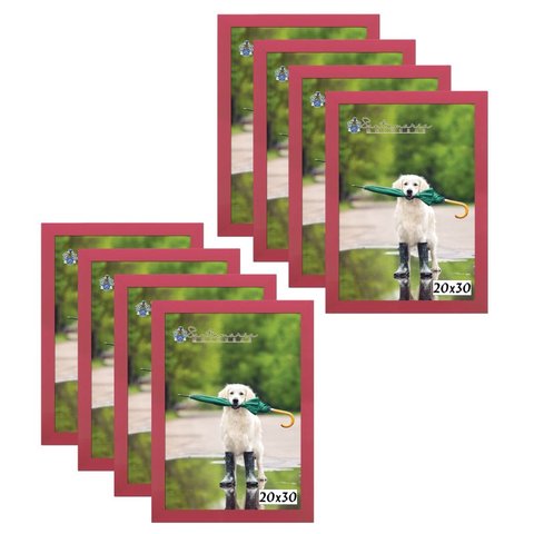 Kit 8 Molduras Porta Retrato 20X30 Rosa