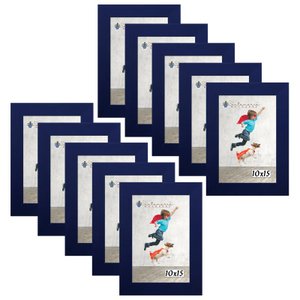 Kit 10 Molduras Porta Retrato 10X15 Azul