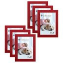 Ver imagem 1 de Kit 6 Molduras Porta Retrato 15X21 Vermelho