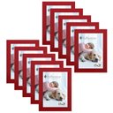 Ver imagem 1 de Kit 10 Molduras Porta Retrato 15X21 Vermelho