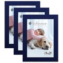 Ver imagem 1 de Kit 3 Molduras Porta Retrato 15X21 Azul