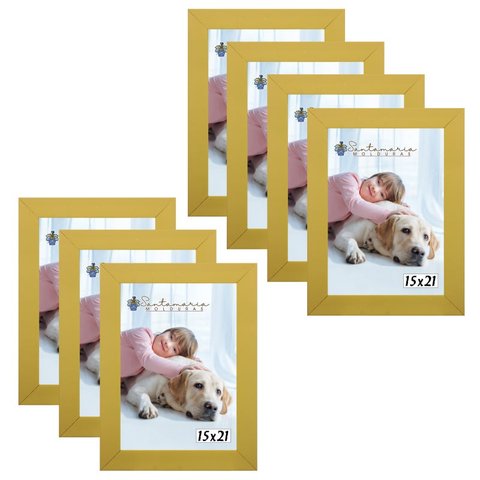 Kit 7 Molduras Porta Retrato 15X21 Amarelo
