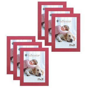 Kit 6 Molduras Porta Retrato 15X21 Rosa