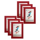 Ver imagem 1 de Kit 6 Molduras Porta Retrato 10X15 Vermelho