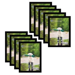 Kit 9 Molduras Porta Retrato 20X30 Preto - 1