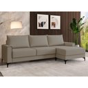 Ver imagem 2 de Sofá 3 Lugares 270cm com Chaise e Pés Metálicos Multimóveis Cr45343 Bege Escuro