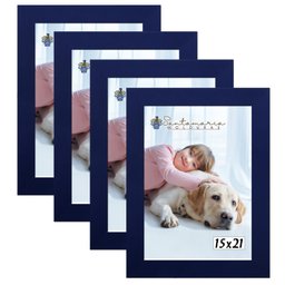 Kit 4 Molduras Porta Retrato 15X21 Azul - 1