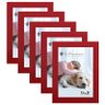 Kit 5 Molduras Porta Retrato 15X21 Vermelho - 1