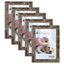 Ver imagem 1 de Kit 5 Molduras Porta Retrato 15X21 Marrom