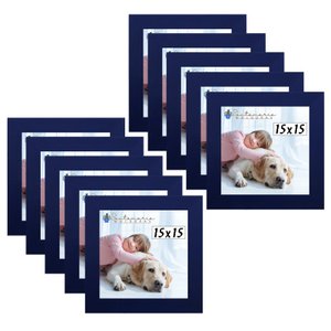Kit 10 Porta Retrado Molduras 15x15 Azul