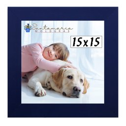 Kit 10 Porta Retrado Molduras 15x15 Azul - 3