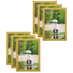 Kit 6 Molduras Porta Retrato 20X30 Amarelo - 1 Kit 6 Molduras Porta Retrato 20X30 Amarelo - 1