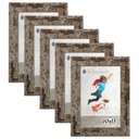 Ver imagem 1 de Kit 5 Molduras Porta Retrato 10X15 Marrom