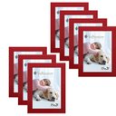 Ver imagem 1 de Kit 7 Molduras Porta Retrato 15X21 Vermelho
