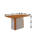 Ver imagem 3 de Mesa de Jantar Isadora 120cm Tampo MDF Laminado Canto Copo com 6 Cadeiras Aline