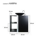 Ver imagem 3 de Conjunto Gabinete para banheiro Preto com Cuba Harpia