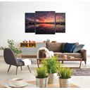 Ver imagem 2 de Kit de Quadros Decorativos Amanhecer Veleiros 130x70cm