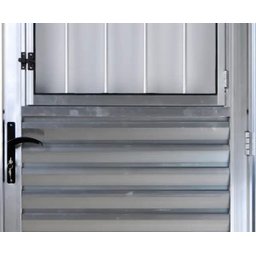 Porta de Aluminio Postigo 210 x 80 Esquerda Vidro Mini Boreal Linha All Soft Cor Brilhante - 2