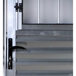 Porta de Aluminio Postigo 210 x 80 Esquerda Vidro Mini Boreal Linha All Soft Cor Brilhante - 3