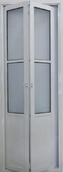 Porta Camarão de Alumínio Branco Lambril 210 x 80 com Vidro Mini Boreal Lux Direita