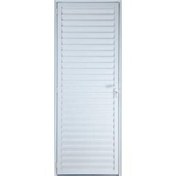 Porta de Alumínio Palheta 210 x 60 Direita Linha All Modular Cor Branco - 1