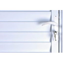 Porta de Alumínio Palheta 210 x 60 Direita Linha All Modular Cor Branco - 3